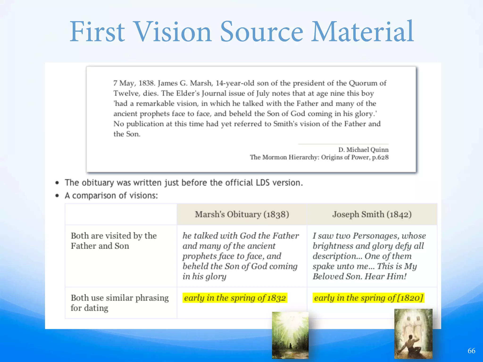 First Vision Source Material
66
 