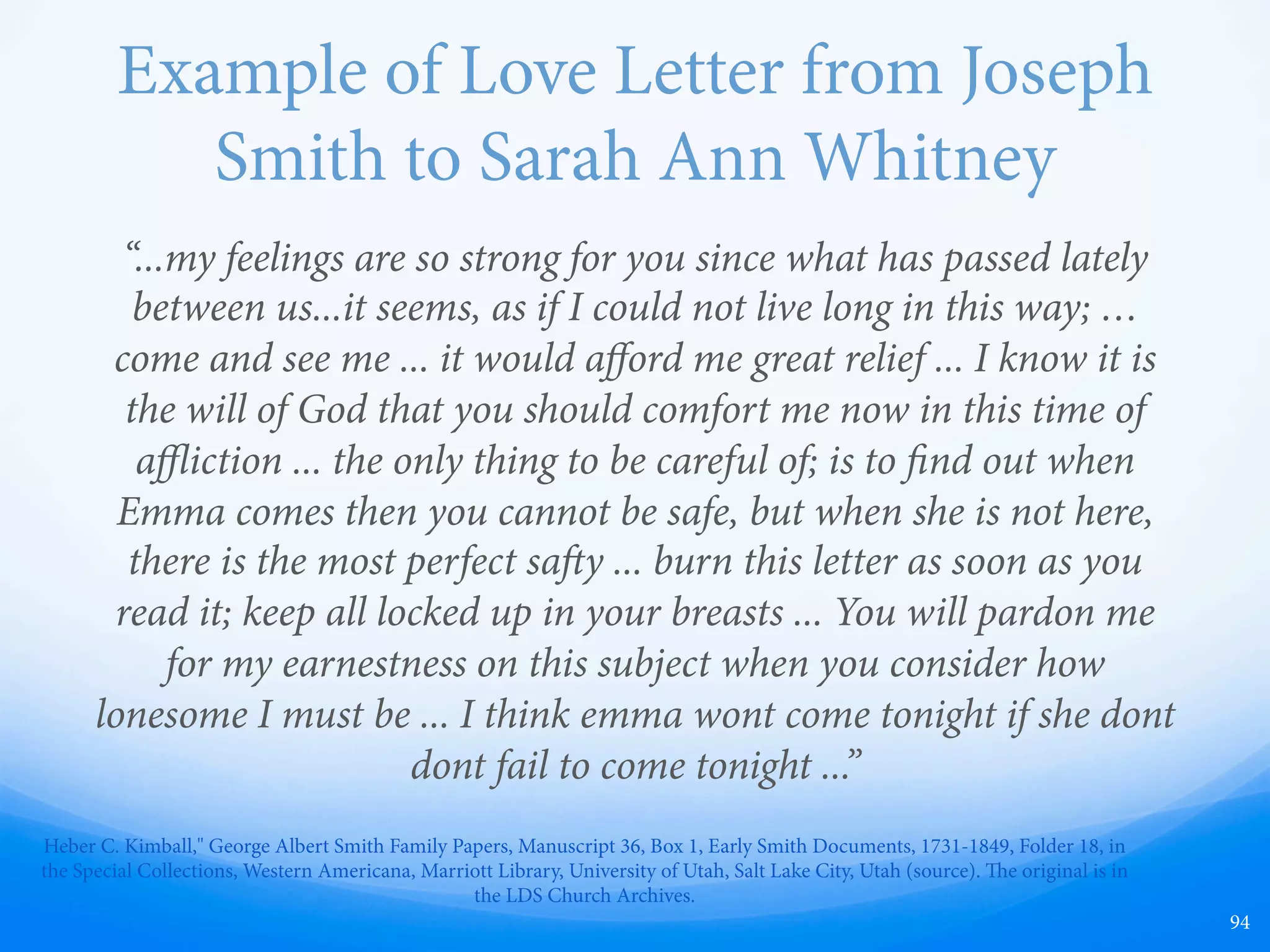 Polygamy Commanded by God
rough His Holy Angel
94
 