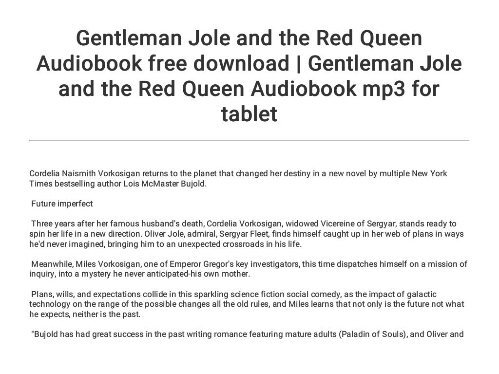 Gentleman Jole and the Red Queen (Vorkosigan Saga by Lois McMaster Bujold