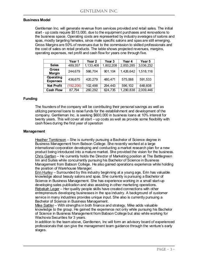 Entrepreneurship business plan project pdf image