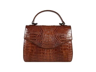 Genuine alligator leather bag 8805 11 brown