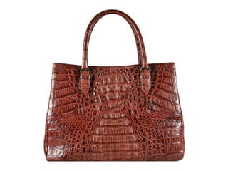 Genuine alligator leather bag bcm189 brown