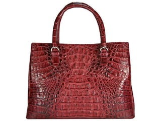 Genuine alligator leather bag bcm189 burgundy