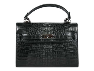 Genuine alligator leather bag bcm203 black