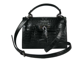 Genuine alligator leather bag bcm253 black