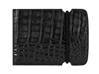 Genuine alligator leather cash cover alccov01 bl black
