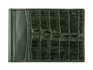 Genuine alligator leather money clip ntcm59 t black