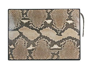 Genuine python snake leather gun bag issnb884 pt natural