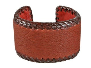 Genuine shark leather bracelet shark2211 cognac