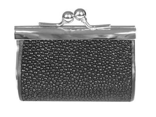 Genuine stingray leather coin purse cp02 black