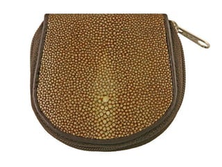 Genuine stingray leather coin purse cp04 a sa brown