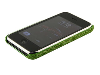 Genuine stingray leather iphone case iphone cp01 jade green