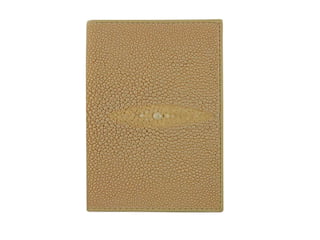 Genuine stingray leather passport cover nb7 beige