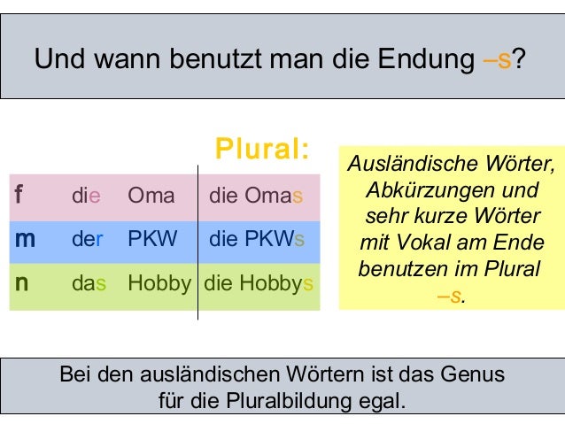 Genus Und Plural