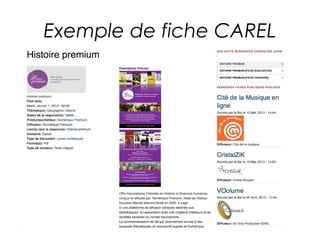 Exemple de fiche CAREL

 