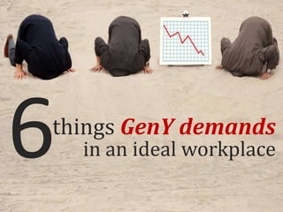 things GenY demands
  in an ideal workplace
 