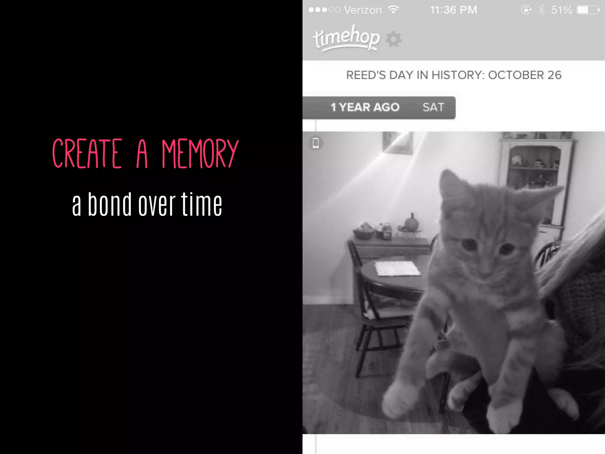 Create a memory
a bond over time
 