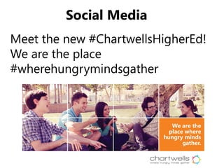 Social Media
Meet the new #ChartwellsHigherEd!
We are the place
#wherehungrymindsgather
 
