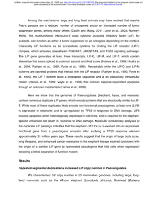 El Gen Zombi que previene el cáncer en elefantes | PDF