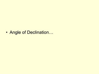 Angle of Declination… 