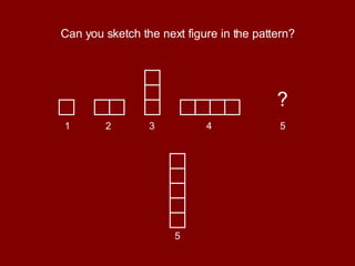 Can you sketch the next figure in the pattern? 5 ? 1   2  3  4  5 