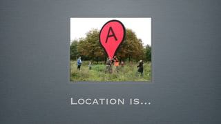 Location is...
 