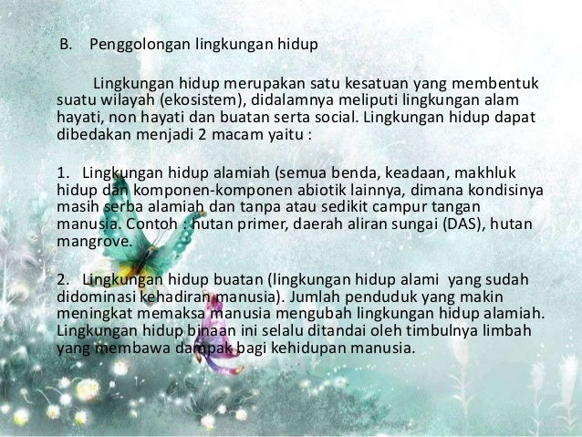 LINGKUNGAN HIDUP DAN PEMBANGUNAN BERKELANJUTAN