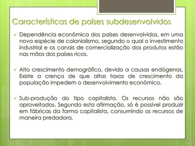 Países Subdesenvolvidos - Geografia | PPT