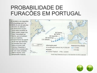 PROBABILIDADE DE
FURACÕES EM PORTUGAL
 