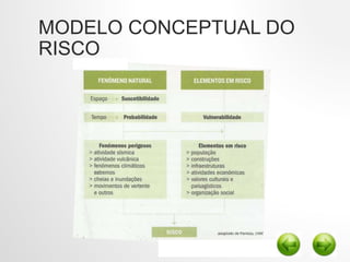 MODELO CONCEPTUAL DO
RISCO
 