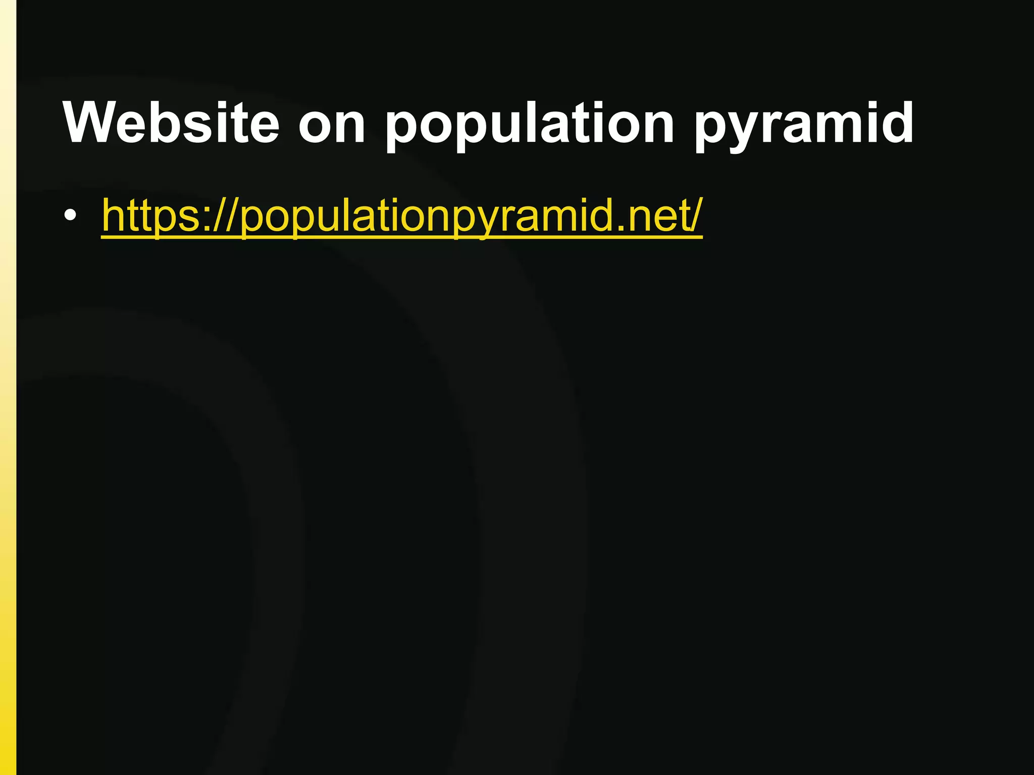 Website on population pyramid
• https://populationpyramid.net/
 