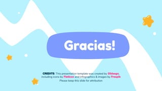 : This presentation template was created by ,
including icons by and infographics & images by
Gracias!
Please keep this slide for attribution
 