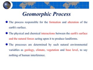 Comprehensive Introduction to Geomorphology: Landforms and Processes | PPTX