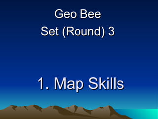 1. Map Skills Geo Bee Set (Round) 3 