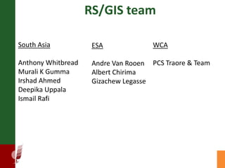 Supporting the mission of ICRISAT using Geospatial tools 