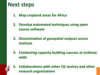 Supporting the mission of ICRISAT using Geospatial tools 
