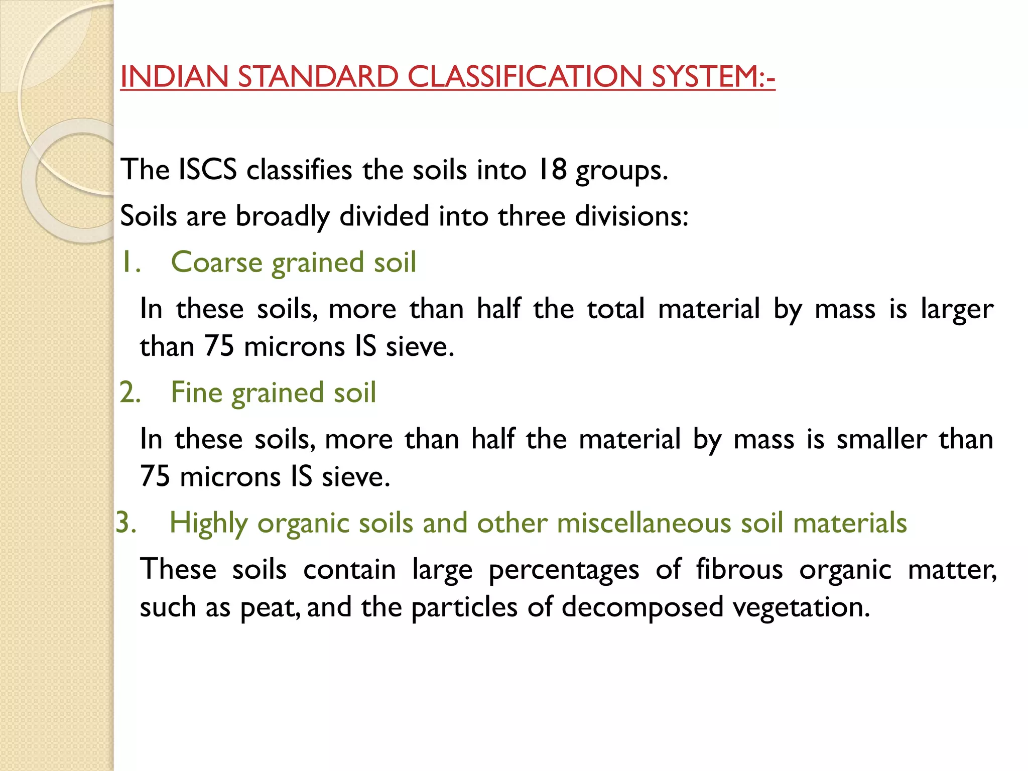 Index properties of soil and Classification of soils(Geotechnical ...
