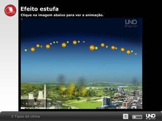 X SAIRX SAIR2 Tipos de clima
Efeito estufa
Clique na imagem abaixo para ver a animação.
 