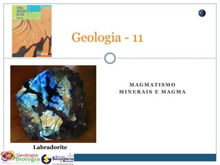 Geologia - 11


                        MAGMATISMO
                      MINERAIS E MAGMA




Labradorite
 