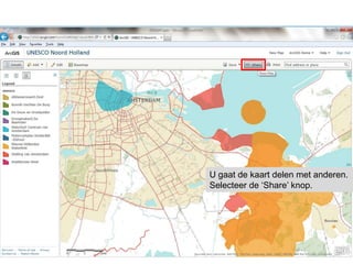 U gaat de kaart delen met anderen.
Selecteer de ‘Share’ knop.
 