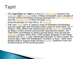 Tapti Rivers of India | PPTX