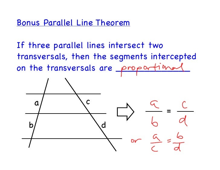 Geo 7.5 notes Similarity and parallel lines