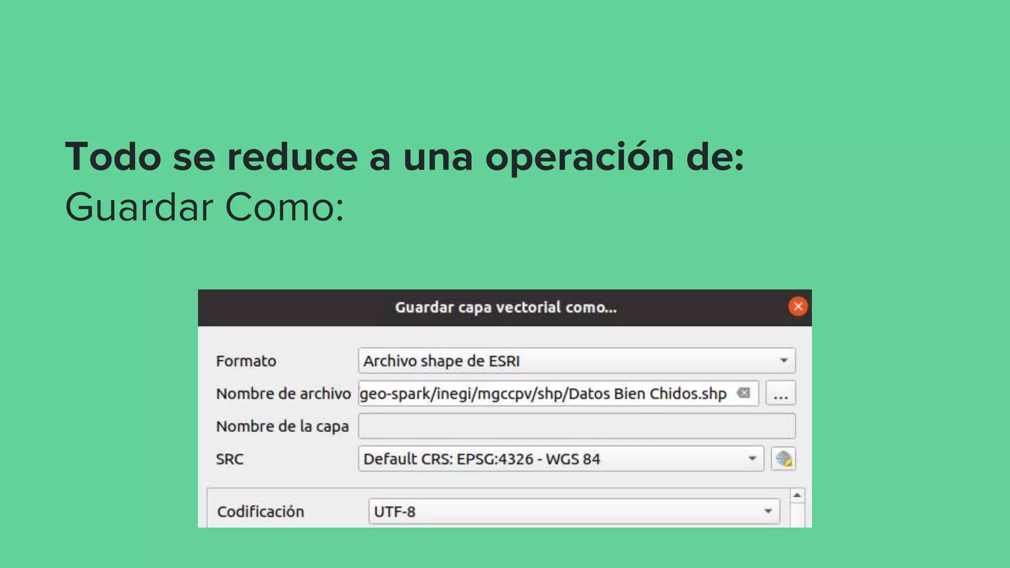 Todo se reduce a una operación de:
Guardar Como:
 
