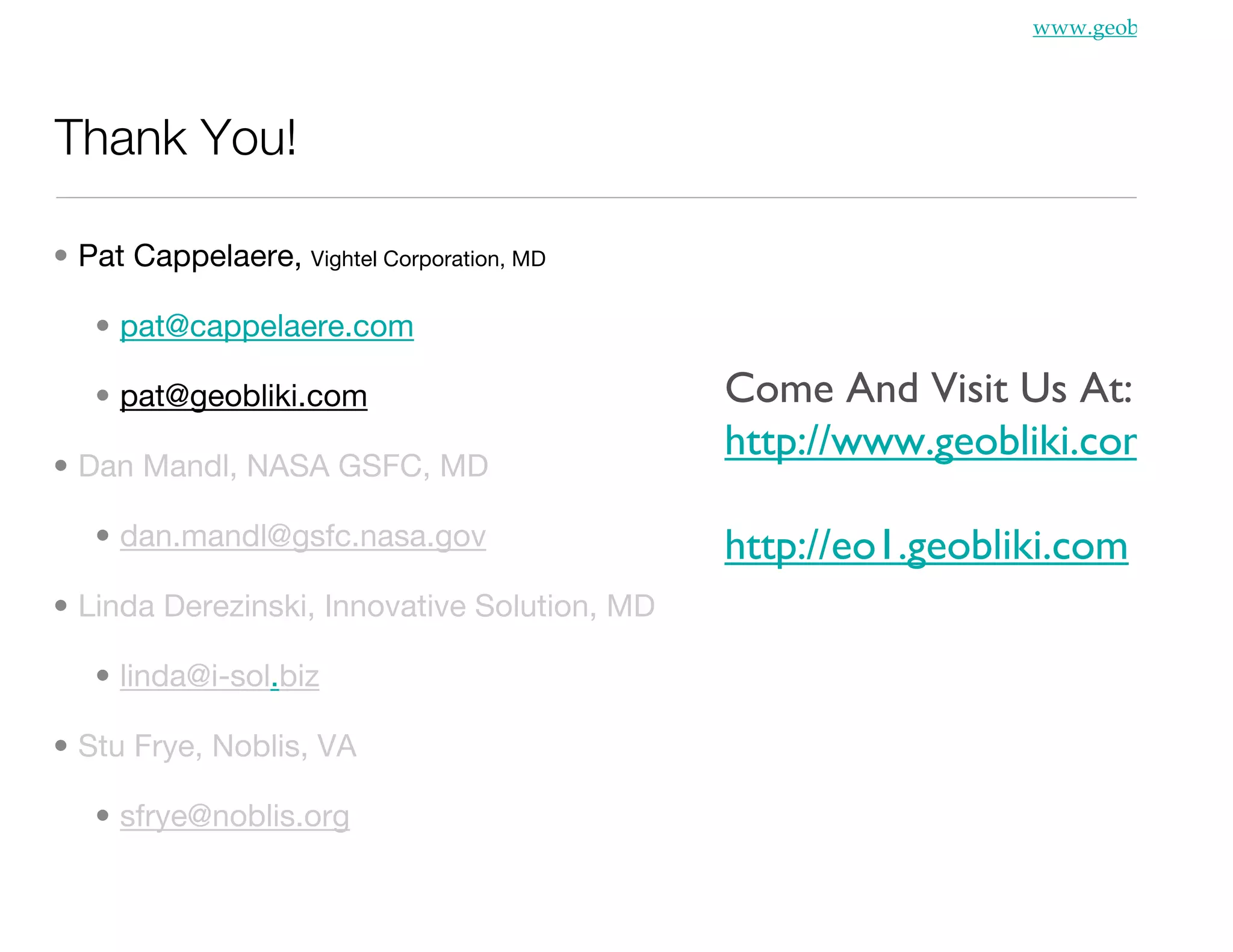 Geobliki: A Platform For Emergency Response