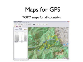 Maps for GPS TOPO maps for all countries 