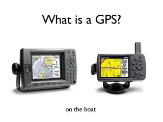 on the boat  What is a GPS? 
