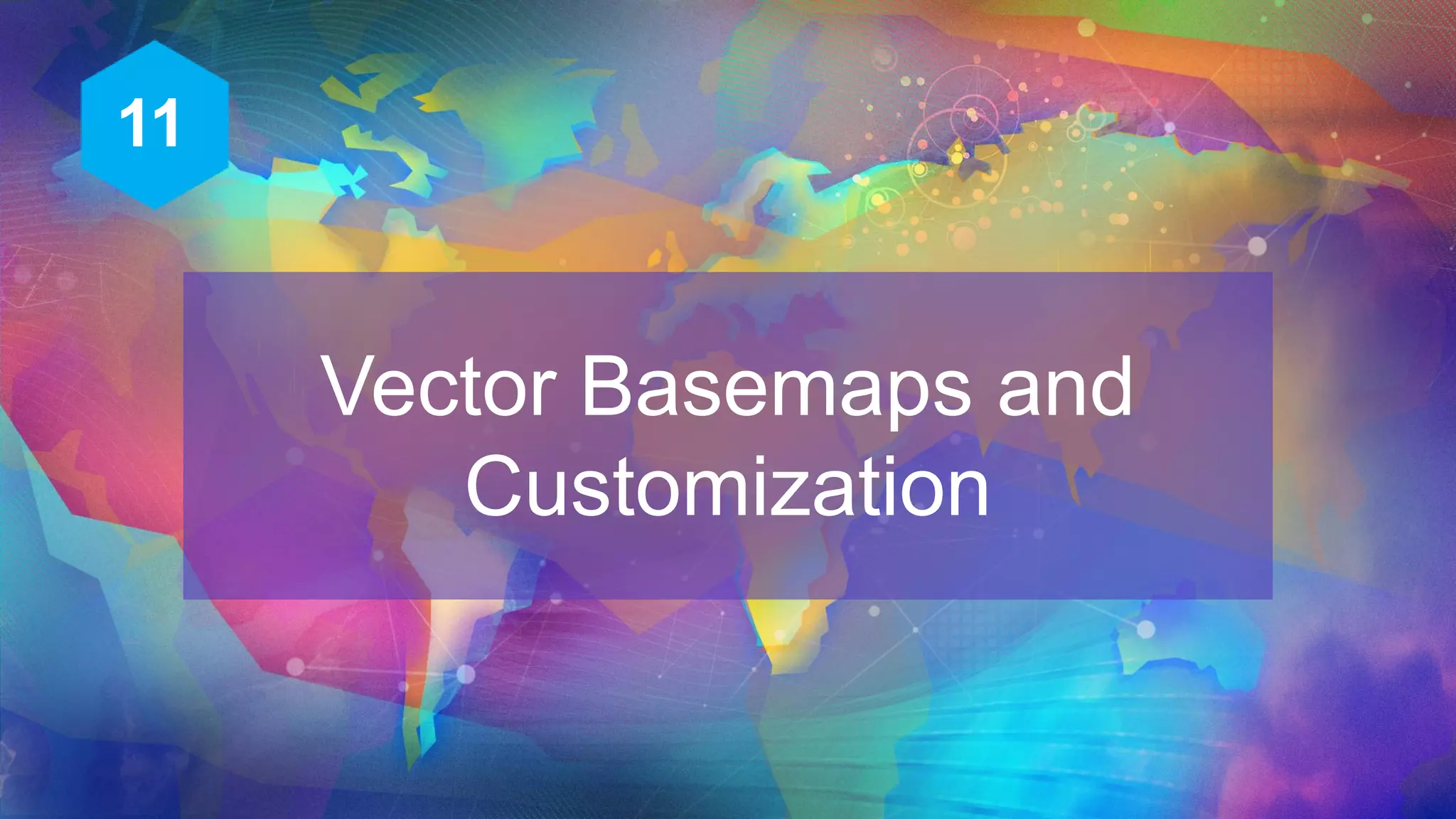 Vector Basemaps and
Customization
11
 