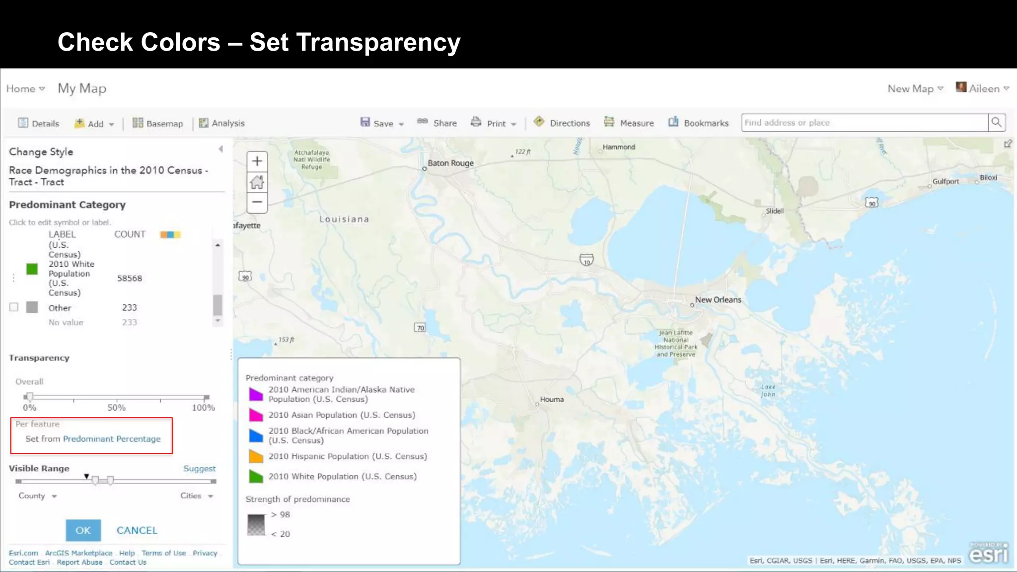 Check Colors – Set Transparency
 