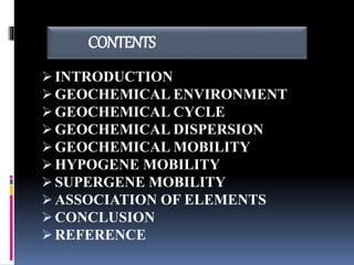 Steady State - Geochemistry I - Lecture Slides, Slides Geochemistry