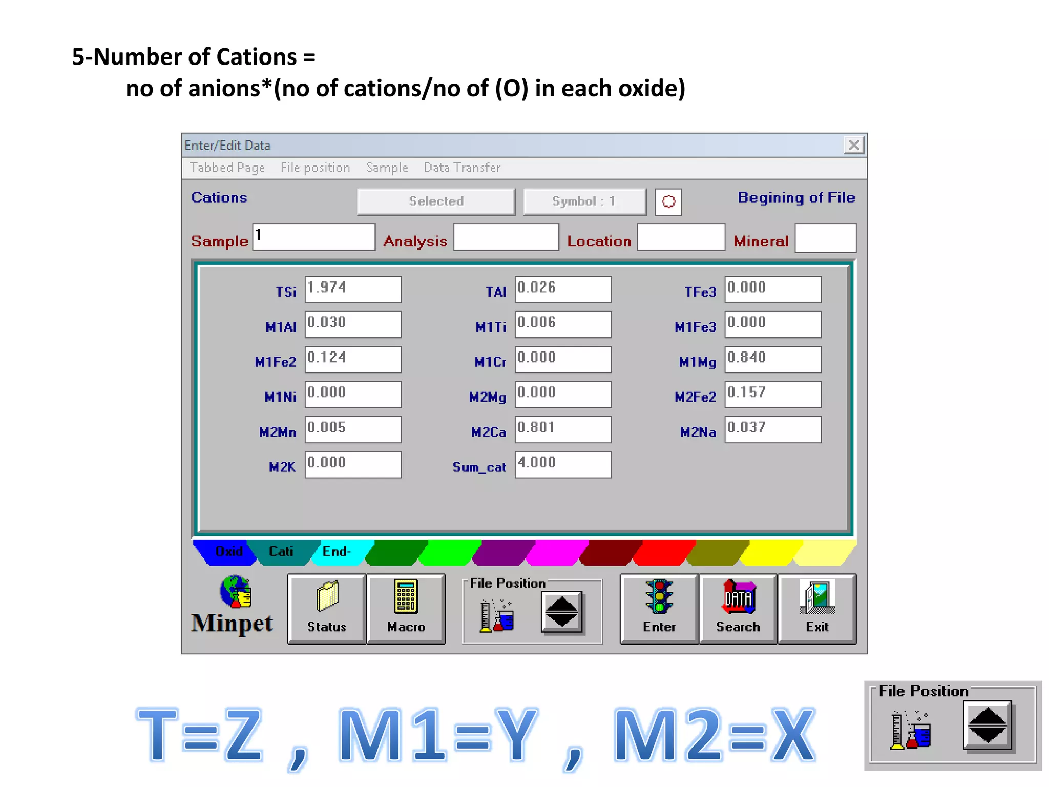 5-Number of Cations =
    no of anions*(no of cations/no of (O) in each oxide)
 
